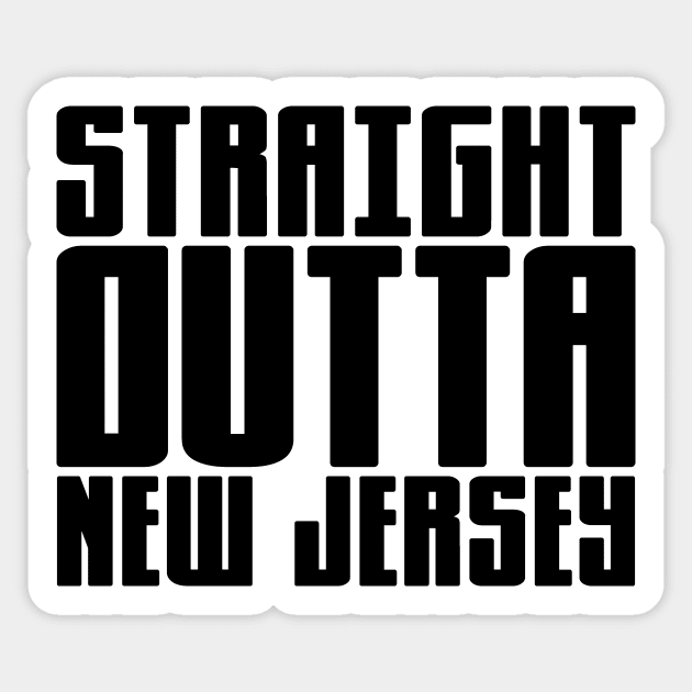 Straight Outta New Jersey Sticker by colorsplash